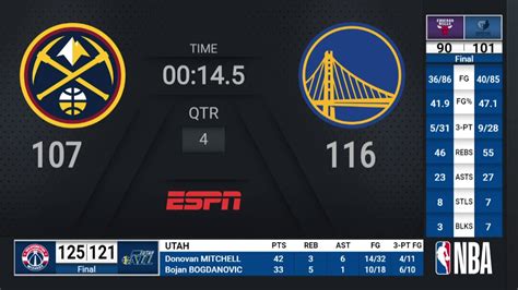 All times are Eastern Standard Time. . Espn live warriors